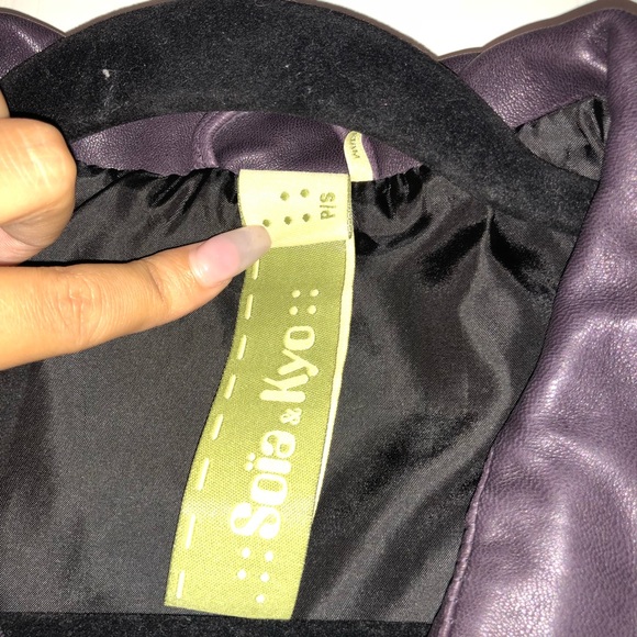 Soïa & Kyo Purple Leather Jacket - Picture 6 of 7